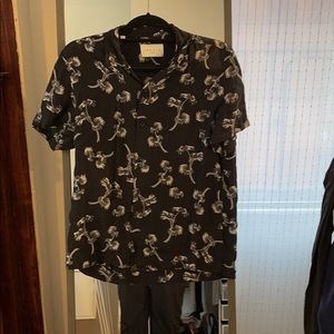 Sandro Men’s Button Up Short Sleeve Shirt